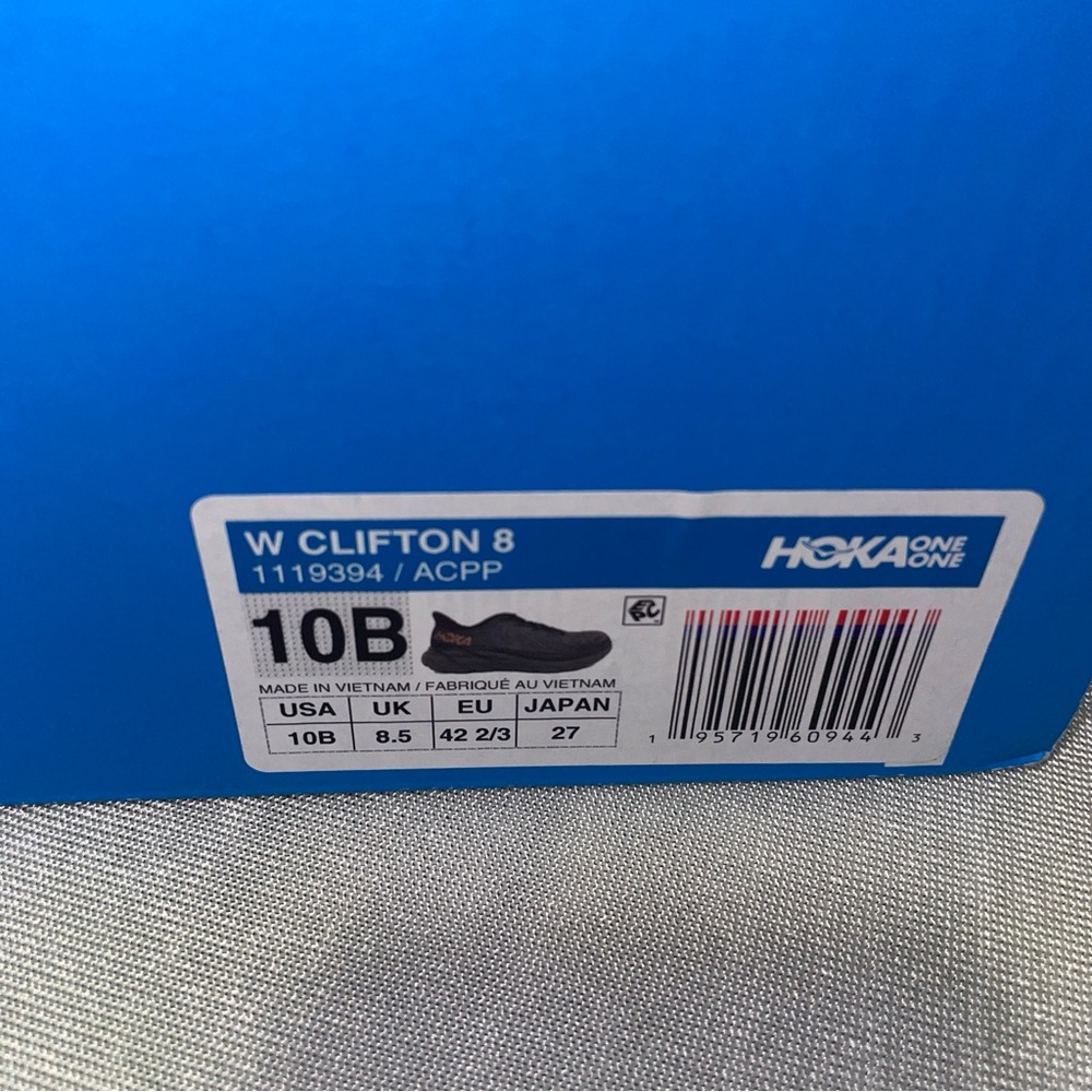 HOKA Clifton 8 Women's Gray Black Running Shoes Size 10B - Picture 10 of 10